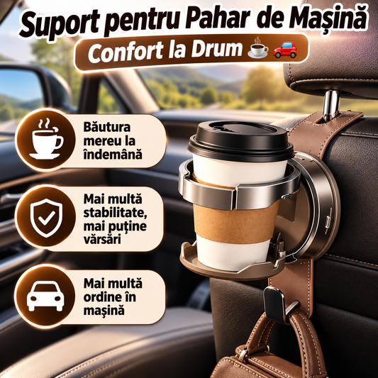 Suport pentru Pahar de Mașină – Confort la Drum ☕🚗