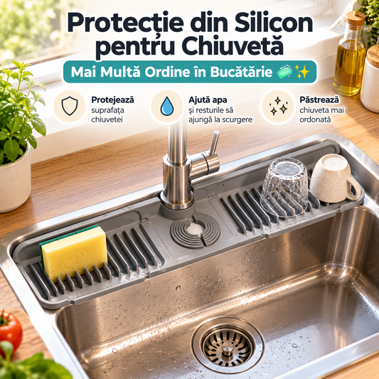 Protecție din Silicon pentru Chiuvetă – Mai Multă Ordine în Bucătărie 🧼✨