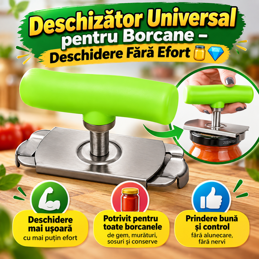 Deschizător Universal pentru Borcane – Deschidere Fără Efort🫙